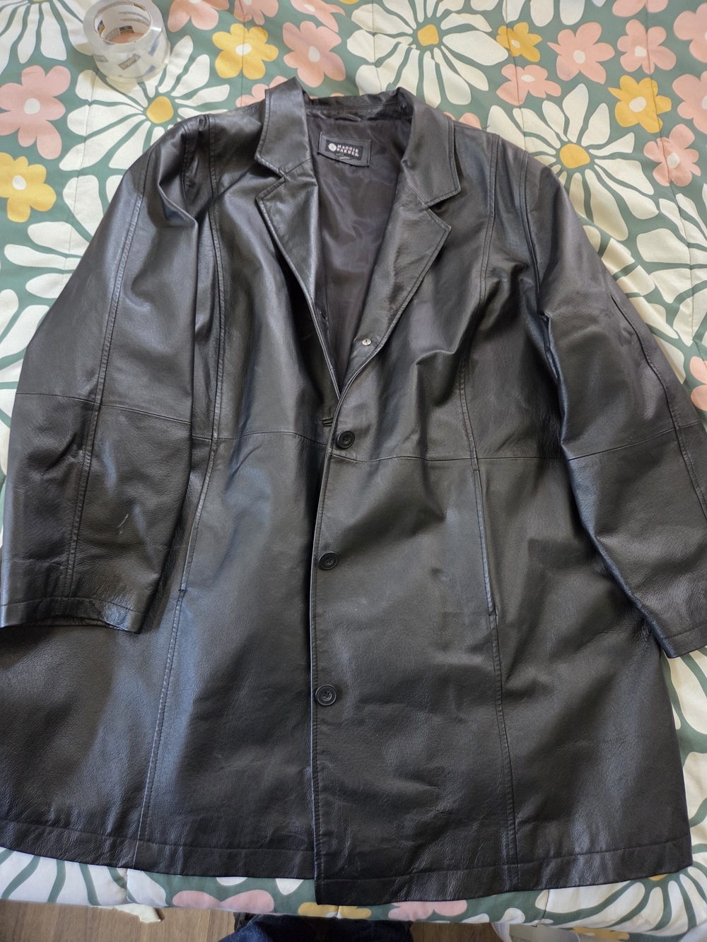 Vintage Maggie Barnes Black Leather Blazer Jacket Women's Plus Size 3X 4X 90s Y2